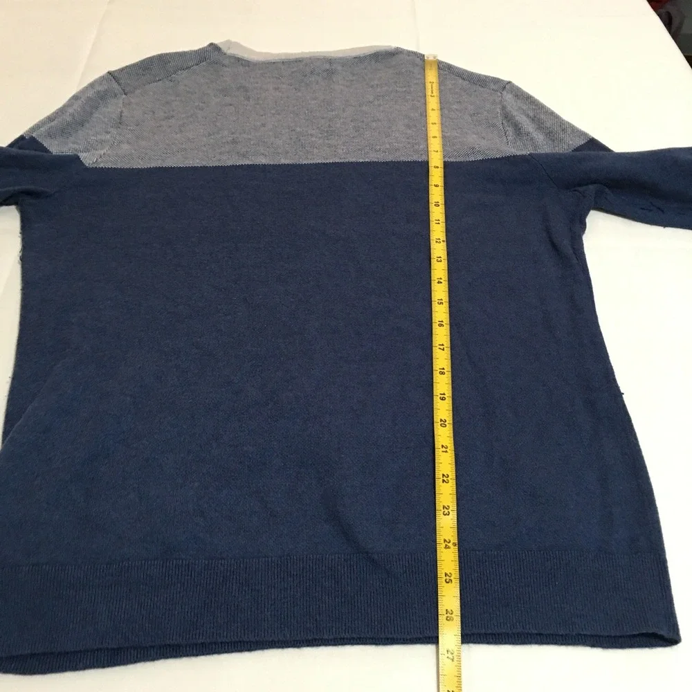 Banana Republic Premium Luxe Yarn Sweater Mens Large Blue Silk Blend Blue